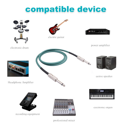 3045GR Mono 6.35mm Plug Male to Male Electric Guitar Audio Cable, Length:1.8m by buy2fix