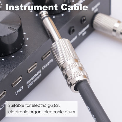 3045GR Mono 6.35mm Plug Male to Male Electric Guitar Audio Cable, Length:1.8m by buy2fix