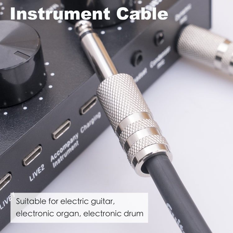 3045GR Mono 6.35mm Plug Male to Male Electric Guitar Audio Cable, Length:10m by buy2fix