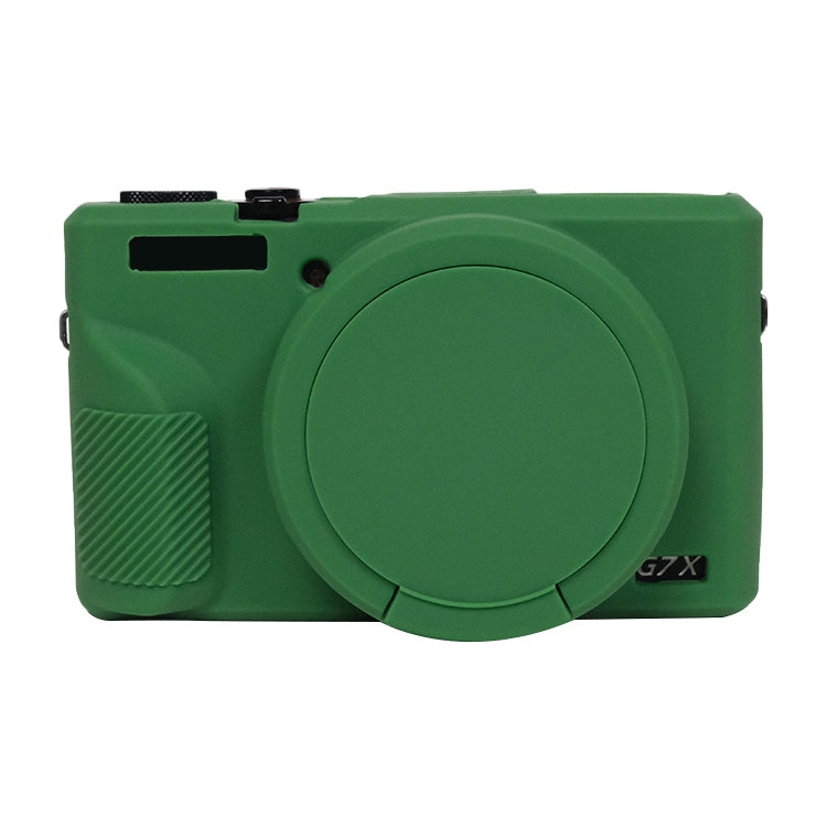 For Canon PowerShot G7 X Mark III / G7X3 Soft Silicone Protective Case with Lens Cover(Green) by buy2fix