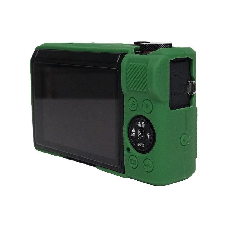 For Canon PowerShot G7 X Mark III / G7X3 Soft Silicone Protective Case with Lens Cover(Green) by buy2fix