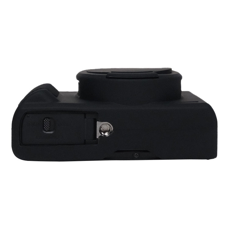 For Canon PowerShot G7 X Mark III / G7X3 Soft Silicone Protective Case with Lens Cover(Black) by buy2fix