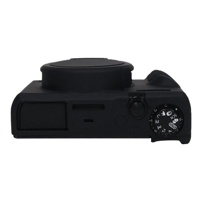 For Canon PowerShot G7 X Mark III / G7X3 Soft Silicone Protective Case with Lens Cover(Black) by buy2fix