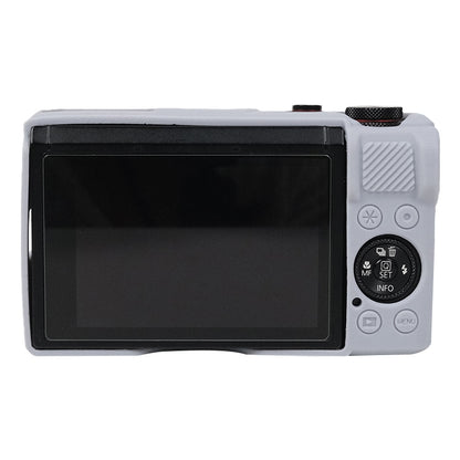 For Canon PowerShot G7 X Mark III / G7X3 Soft Silicone Protective Case with Lens Cover(Grey) by buy2fix