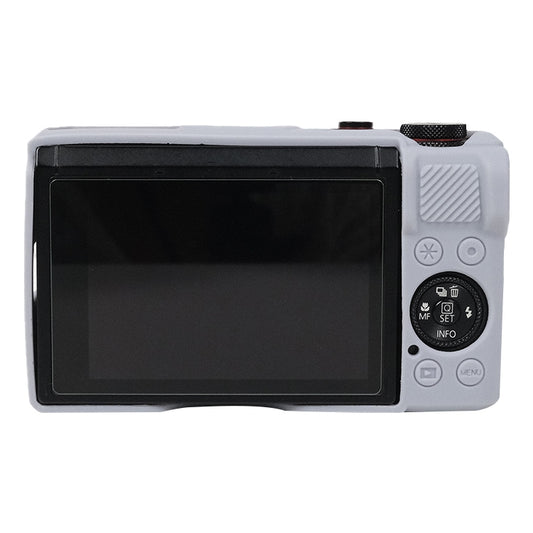 For Canon PowerShot G7 X Mark III / G7X3 Soft Silicone Protective Case with Lens Cover(Grey) by buy2fix