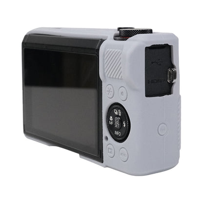 For Canon PowerShot G7 X Mark III / G7X3 Soft Silicone Protective Case with Lens Cover(Grey) by buy2fix