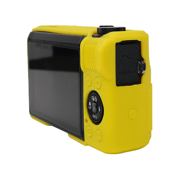 For Canon PowerShot G7 X Mark III / G7X3 Soft Silicone Protective Case with Lens Cover(Yellow) by buy2fix