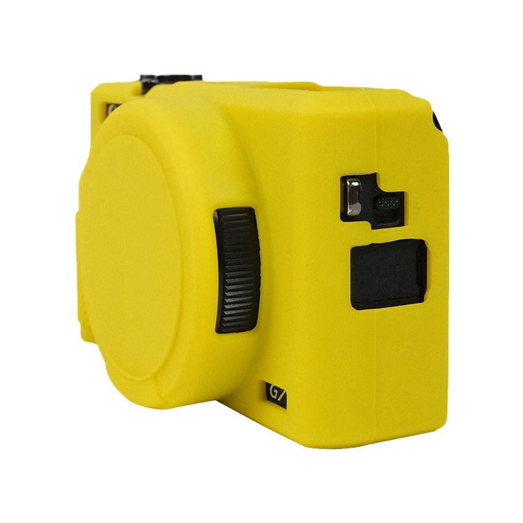 For Canon PowerShot G7 X Mark III / G7X3 Soft Silicone Protective Case with Lens Cover(Yellow) by buy2fix