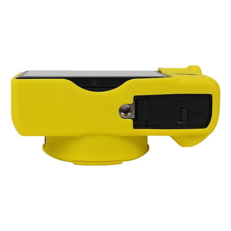 For Canon PowerShot G7 X Mark III / G7X3 Soft Silicone Protective Case with Lens Cover(Yellow) by buy2fix