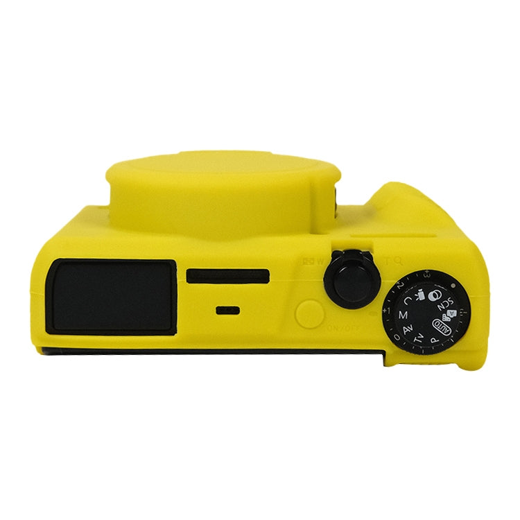 For Canon PowerShot G7 X Mark III / G7X3 Soft Silicone Protective Case with Lens Cover(Yellow) by buy2fix