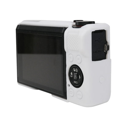 For Canon PowerShot G7 X Mark III / G7X3 Soft Silicone Protective Case with Lens Cover(White) by buy2fix