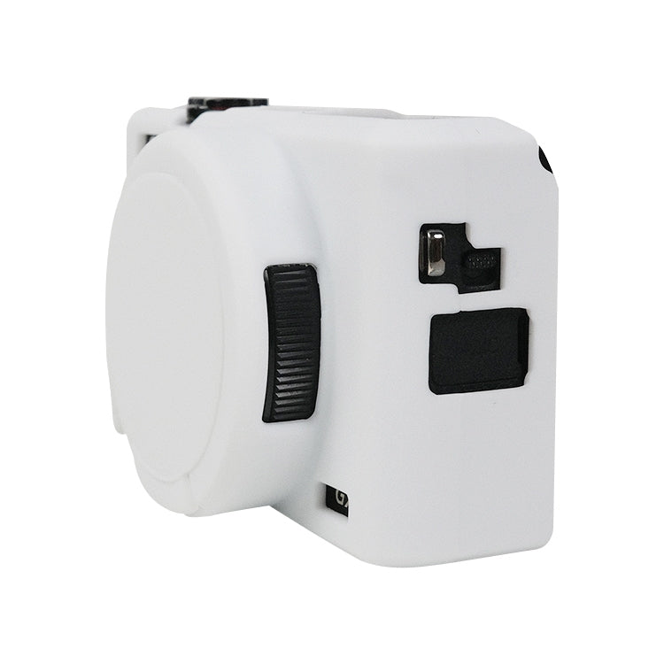 For Canon PowerShot G7 X Mark III / G7X3 Soft Silicone Protective Case with Lens Cover(White) by buy2fix