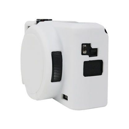 For Canon PowerShot G7 X Mark III / G7X3 Soft Silicone Protective Case with Lens Cover(White) by buy2fix