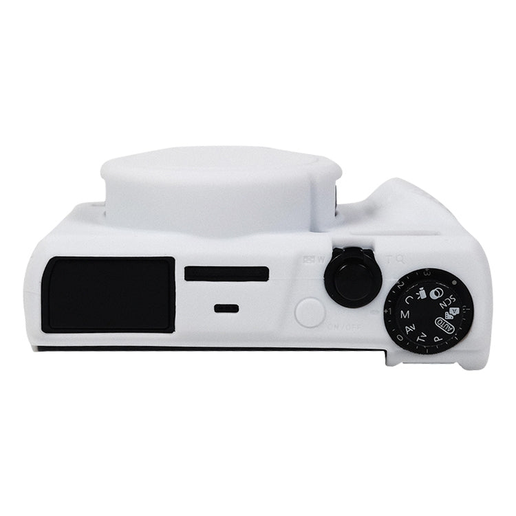For Canon PowerShot G7 X Mark III / G7X3 Soft Silicone Protective Case with Lens Cover(White) by buy2fix