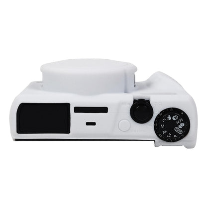 For Canon PowerShot G7 X Mark III / G7X3 Soft Silicone Protective Case with Lens Cover(White) by buy2fix