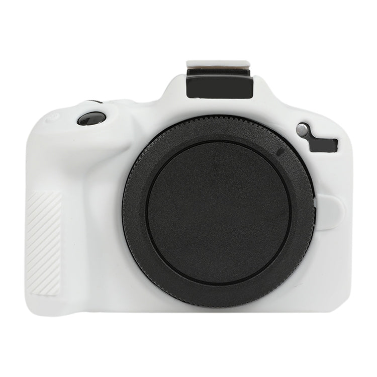 For Canon EOS R50 Soft Silicone Protective Case(White) by buy2fix