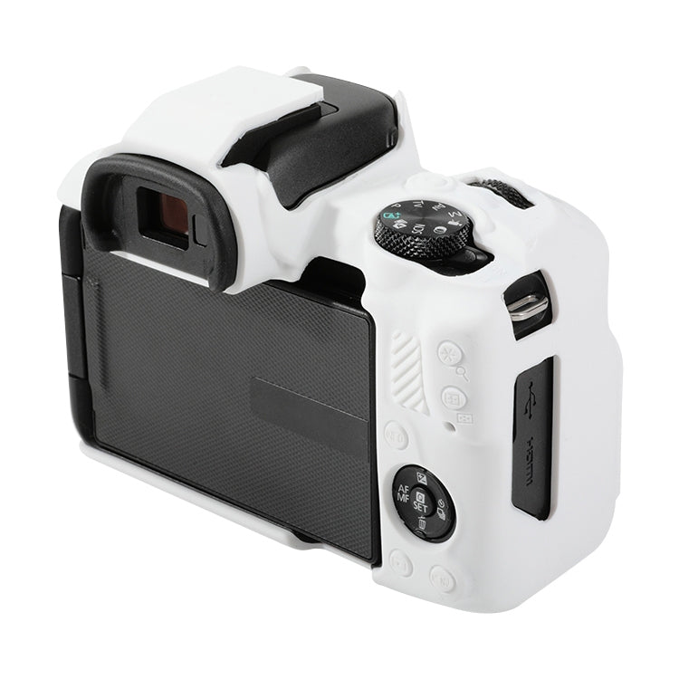 For Canon EOS R50 Soft Silicone Protective Case(White) by buy2fix