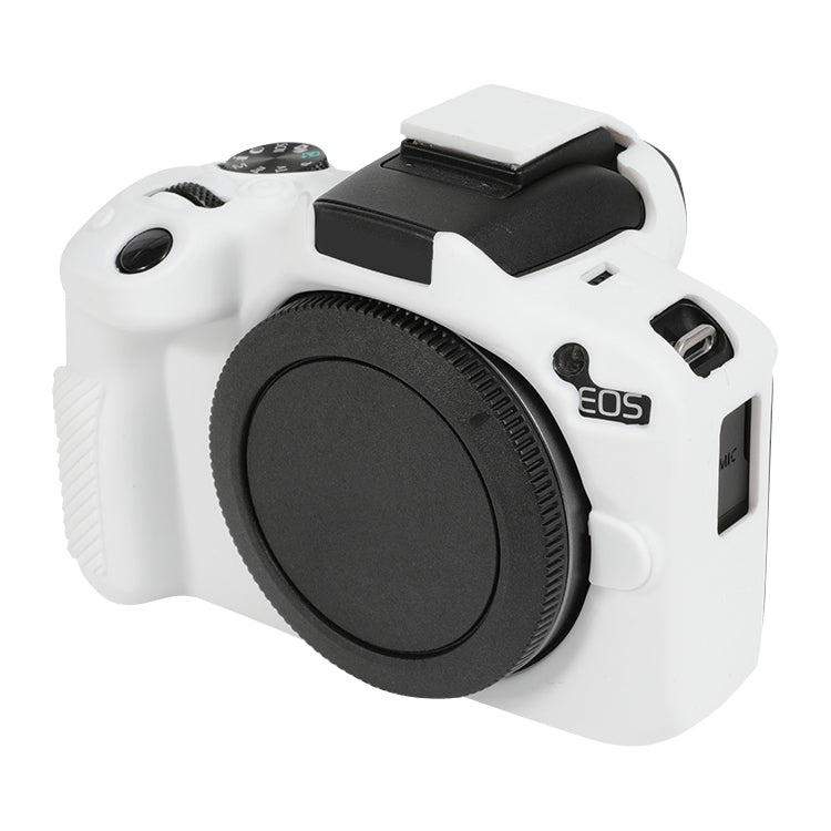 For Canon EOS R50 Soft Silicone Protective Case(White) by buy2fix