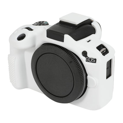 For Canon EOS R50 Soft Silicone Protective Case(White) by buy2fix