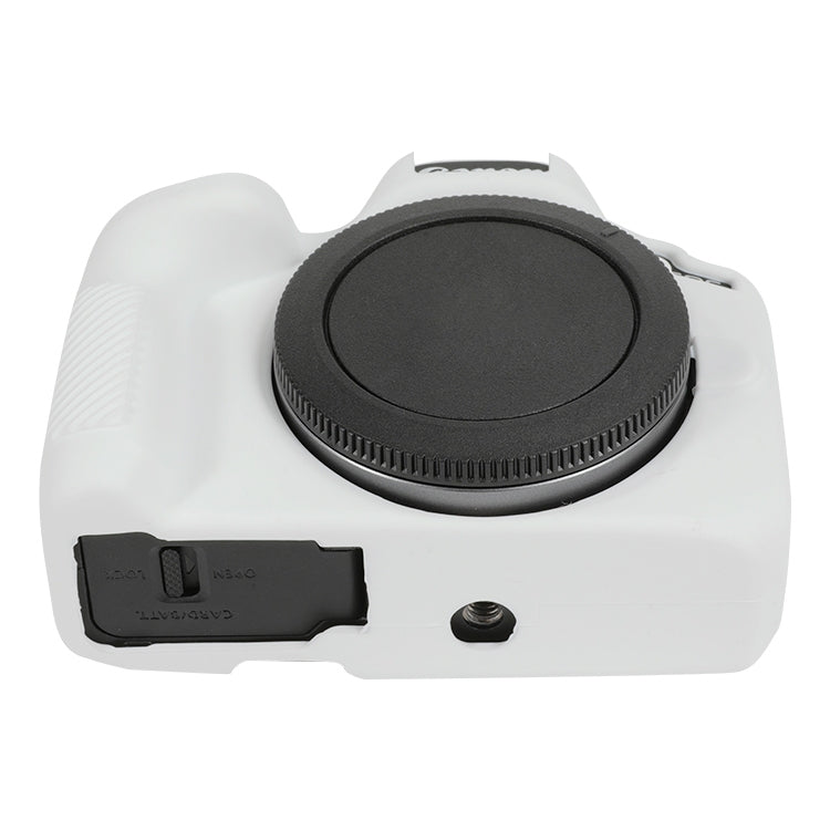 For Canon EOS R50 Soft Silicone Protective Case(White) by buy2fix