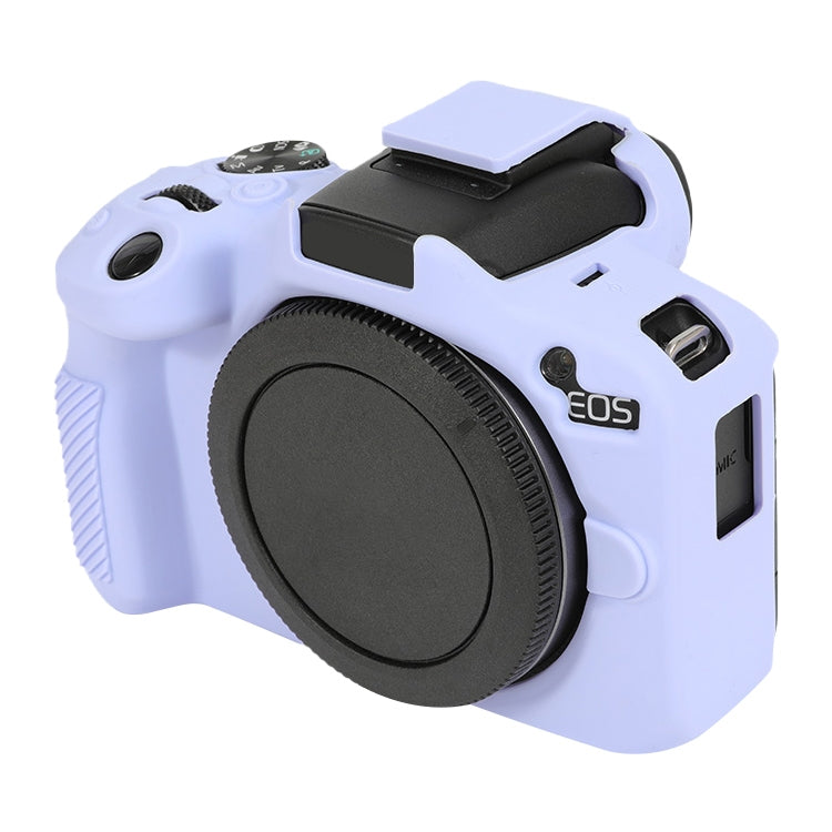 For Canon EOS R50 Soft Silicone Protective Case(Lilac Purple) by buy2fix