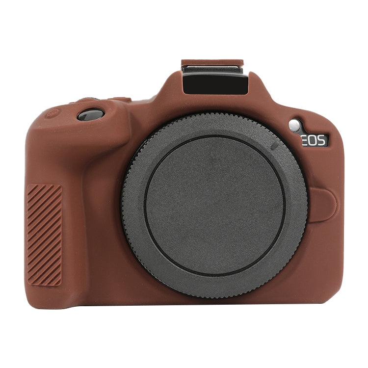 For Canon EOS R50 Soft Silicone Protective Case(Coffee) by buy2fix