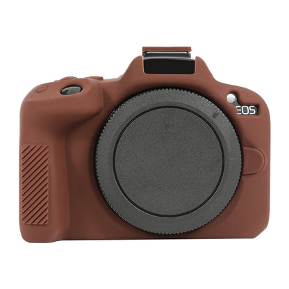 For Canon EOS R50 Soft Silicone Protective Case(Coffee) by buy2fix