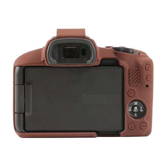 For Canon EOS R50 Soft Silicone Protective Case(Coffee) by buy2fix