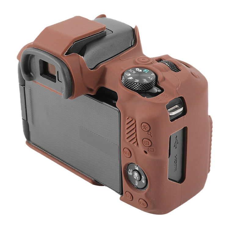 For Canon EOS R50 Soft Silicone Protective Case(Coffee) by buy2fix