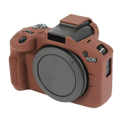 For Canon EOS R50 Soft Silicone Protective Case(Coffee) by buy2fix