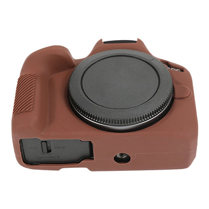 For Canon EOS R50 Soft Silicone Protective Case(Coffee) by buy2fix