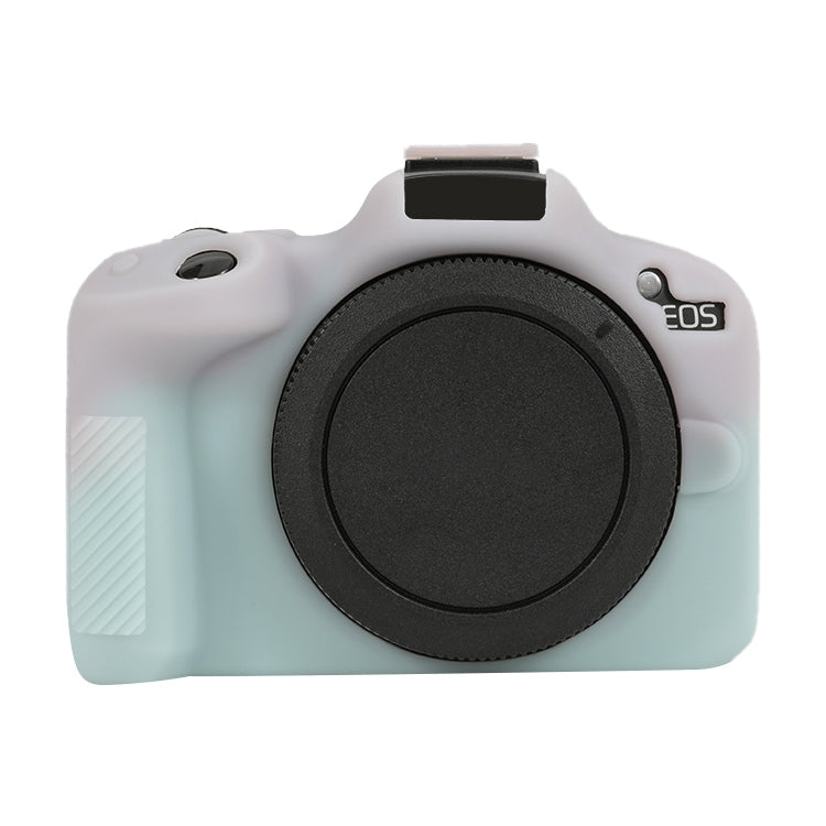 For Canon EOS R50 Soft Silicone Protective Case(Jello Pink Green) by buy2fix