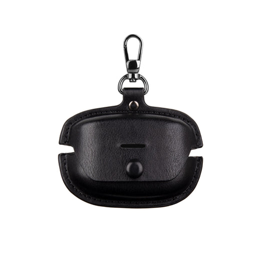 For Sony WF-1000XM4 Leather TWS Earphone Protective Case with Hook(Black) - Other Earphone Case by buy2fix | Online Shopping UK | buy2fix