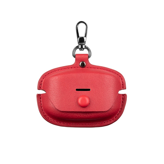 For Sony WF-1000XM4 Leather TWS Earphone Protective Case with Hook(Red) - Other Earphone Case by buy2fix | Online Shopping UK | buy2fix