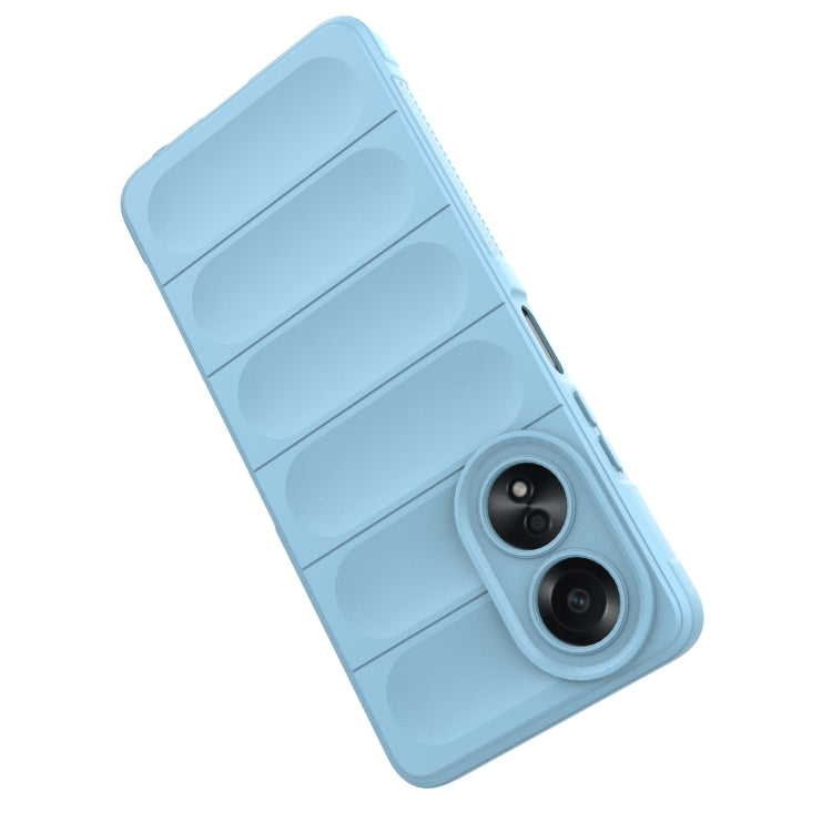 For OPPO A58 4G Global Magic Shield TPU + Flannel Phone Case(Dark Grey) - OPPO Cases by buy2fix | Online Shopping UK | buy2fix