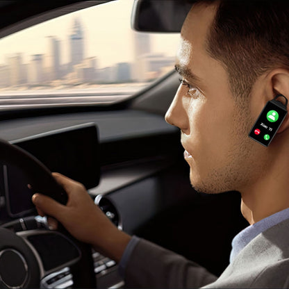 K80 1.57 inch Leather Band IP67 Earphone Detachable Smart Watch Support Bluetooth Call(Silver) by buy2fix