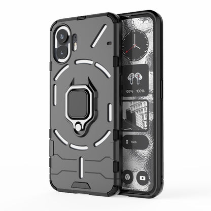 For Nothing Phone 2 Shockproof PC + TPU Holder Phone Case(Black) - Nothing Cases by buy2fix | Online Shopping UK | buy2fix