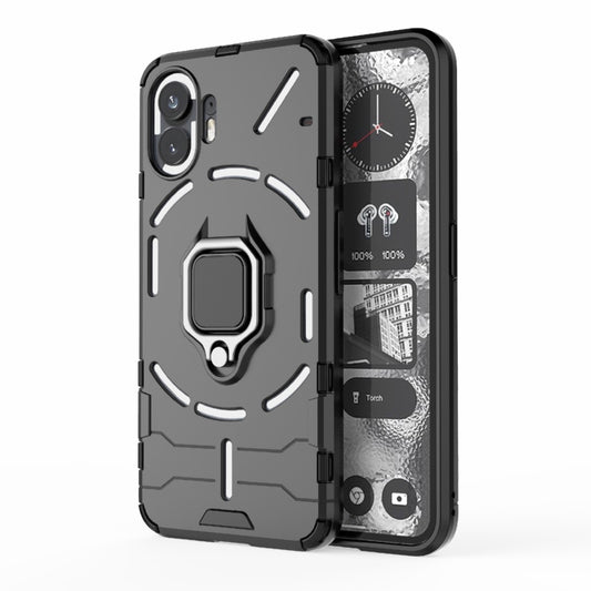 For Nothing Phone 2 Shockproof PC + TPU Holder Phone Case(Black) - Nothing Cases by buy2fix | Online Shopping UK | buy2fix