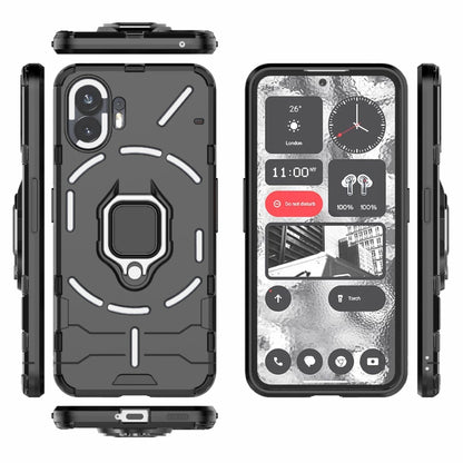 For Nothing Phone 2 Shockproof PC + TPU Holder Phone Case(Black) - Nothing Cases by buy2fix | Online Shopping UK | buy2fix