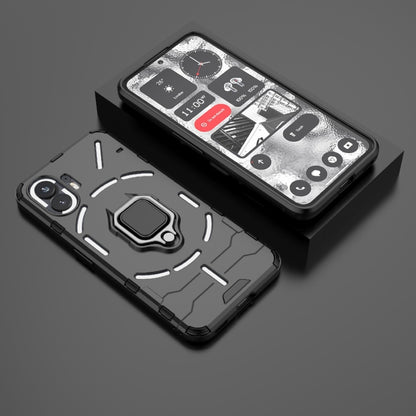 For Nothing Phone 2 Shockproof PC + TPU Holder Phone Case(Black) - Nothing Cases by buy2fix | Online Shopping UK | buy2fix