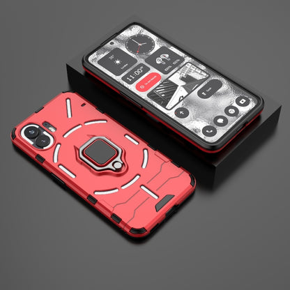 For Nothing Phone 2 Shockproof PC + TPU Holder Phone Case(Red) - Nothing Cases by buy2fix | Online Shopping UK | buy2fix