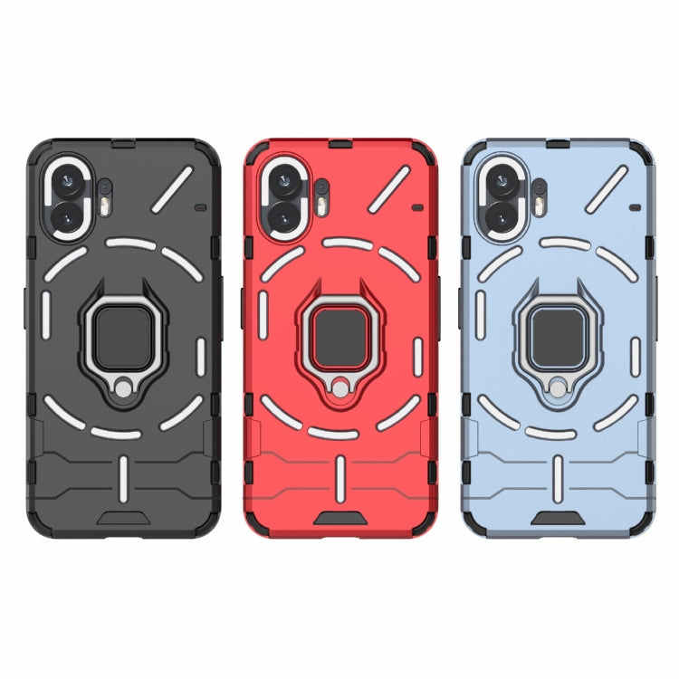 For Nothing Phone 2 Shockproof PC + TPU Holder Phone Case(Navy Blue) - Nothing Cases by buy2fix | Online Shopping UK | buy2fix