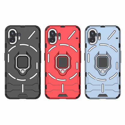 For Nothing Phone 2 Shockproof PC + TPU Holder Phone Case(Navy Blue) - Nothing Cases by buy2fix | Online Shopping UK | buy2fix