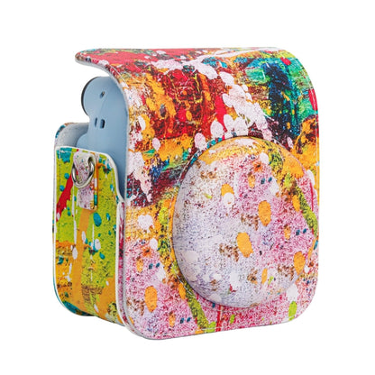 For FUJIFILM instax mini 12 Painted Full Body Leather Case Camera Bag with Strap(Abstract Painting) by buy2fix