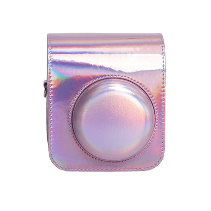 For FUJIFILM instax mini 12 Laser Full Body Leather Case Camera Bag with Strap(Pink) by buy2fix