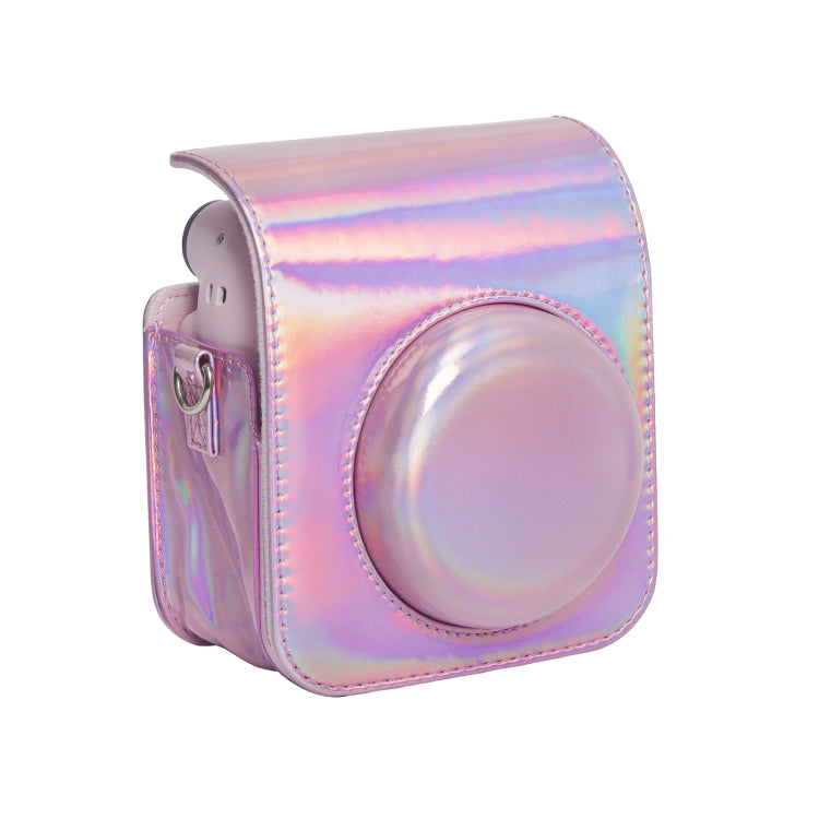 For FUJIFILM instax mini 12 Laser Full Body Leather Case Camera Bag with Strap(Pink) by buy2fix
