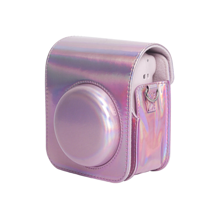 For FUJIFILM instax mini 12 Laser Full Body Leather Case Camera Bag with Strap(Pink) by buy2fix