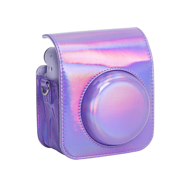 For FUJIFILM instax mini 12 Laser Full Body Leather Case Camera Bag with Strap(Purple) by buy2fix