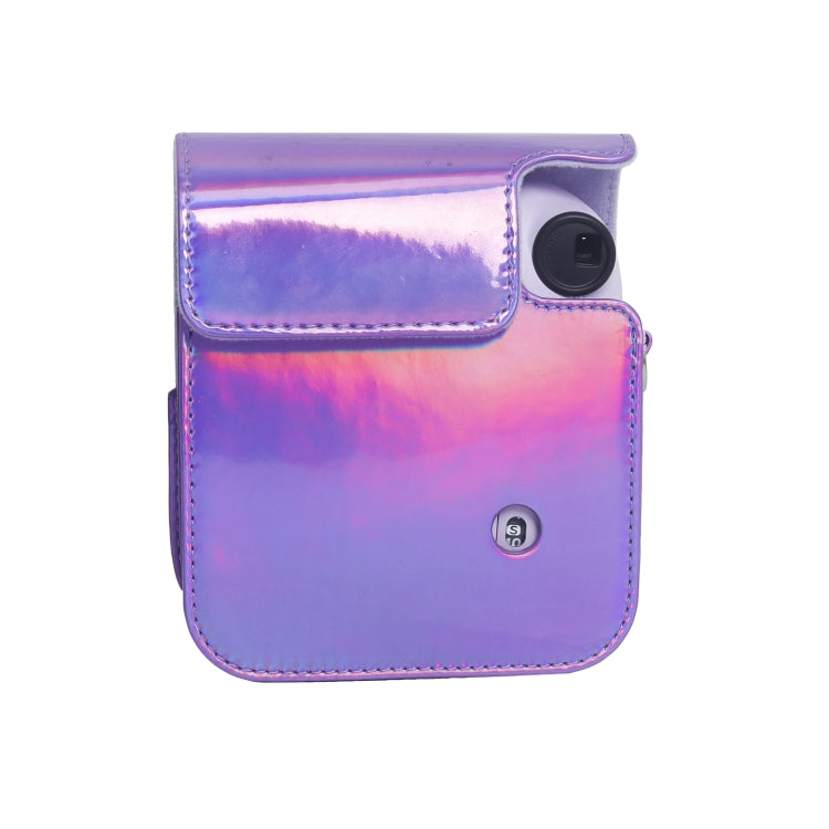For FUJIFILM instax mini 12 Laser Full Body Leather Case Camera Bag with Strap(Purple) by buy2fix
