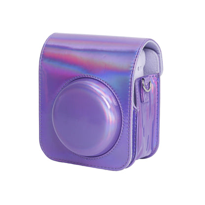 For FUJIFILM instax mini 12 Laser Full Body Leather Case Camera Bag with Strap(Purple) by buy2fix